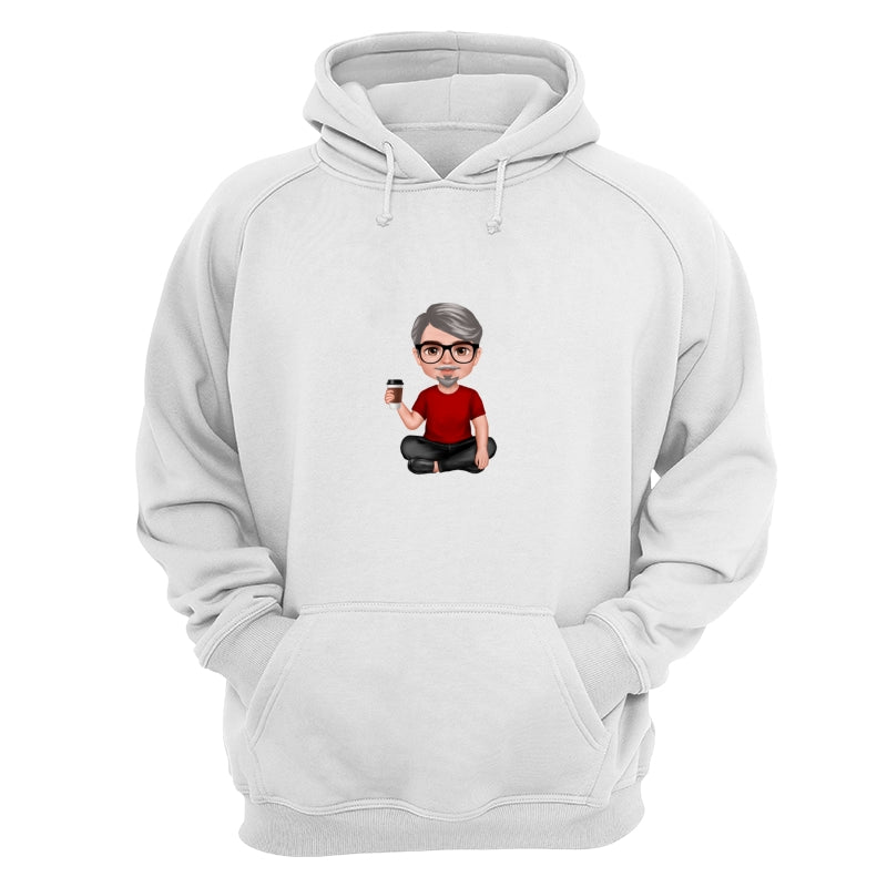 Realistic Doll Grandpa Sitting Dad Grandpa And Kids Hands Outline Personalized Shirt