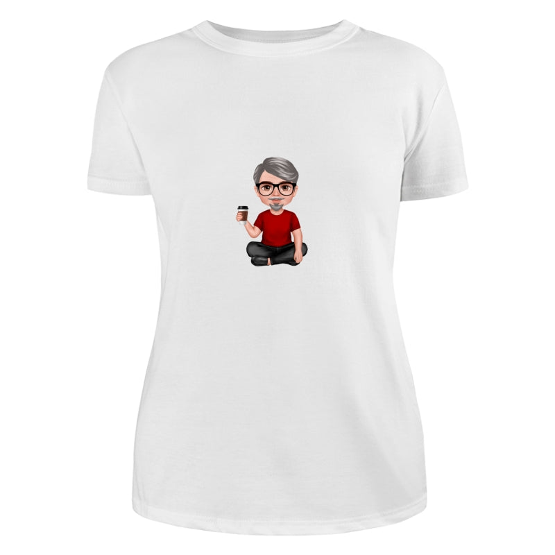 Realistic Doll Grandpa Sitting Dad Grandpa And Kids Hands Outline Personalized Shirt
