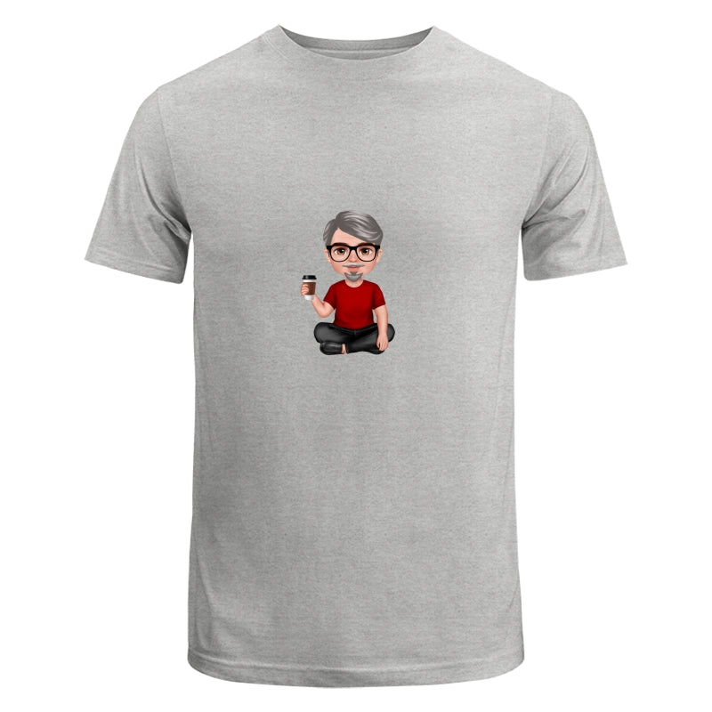 Realistic Doll Grandpa Sitting Dad Grandpa And Kids Hands Outline Personalized Shirt