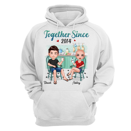 Couple Together Since Kitchen Anniversary Gift Personalized Shirt