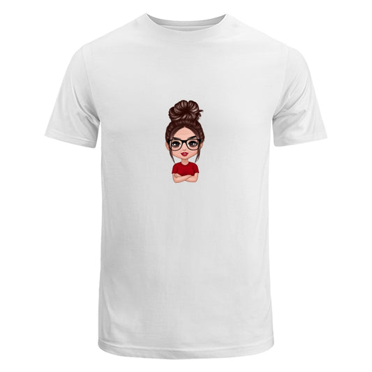 Doll Woman Crossed Arms Dad Grandpa And Kids Hands Outline Personalized Shirt
