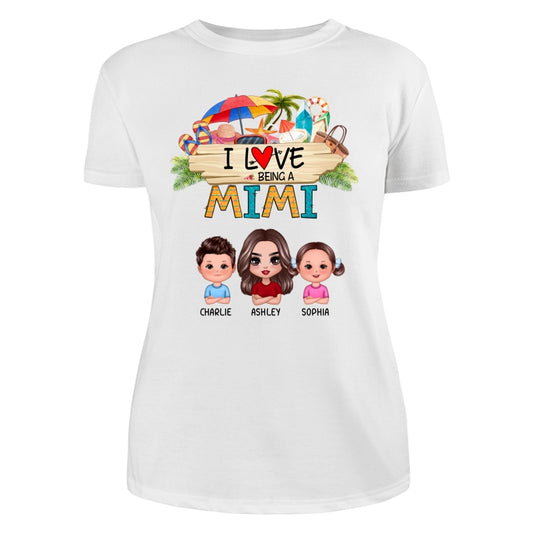 Love Being A Grandma Summer Pattern Personalized Shirt