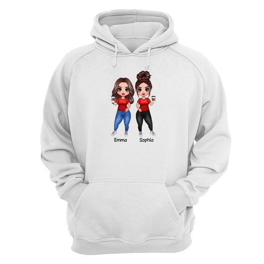 Doll Besties Standing Dad Grandpa And Kids Hands Outline Personalized Shirt