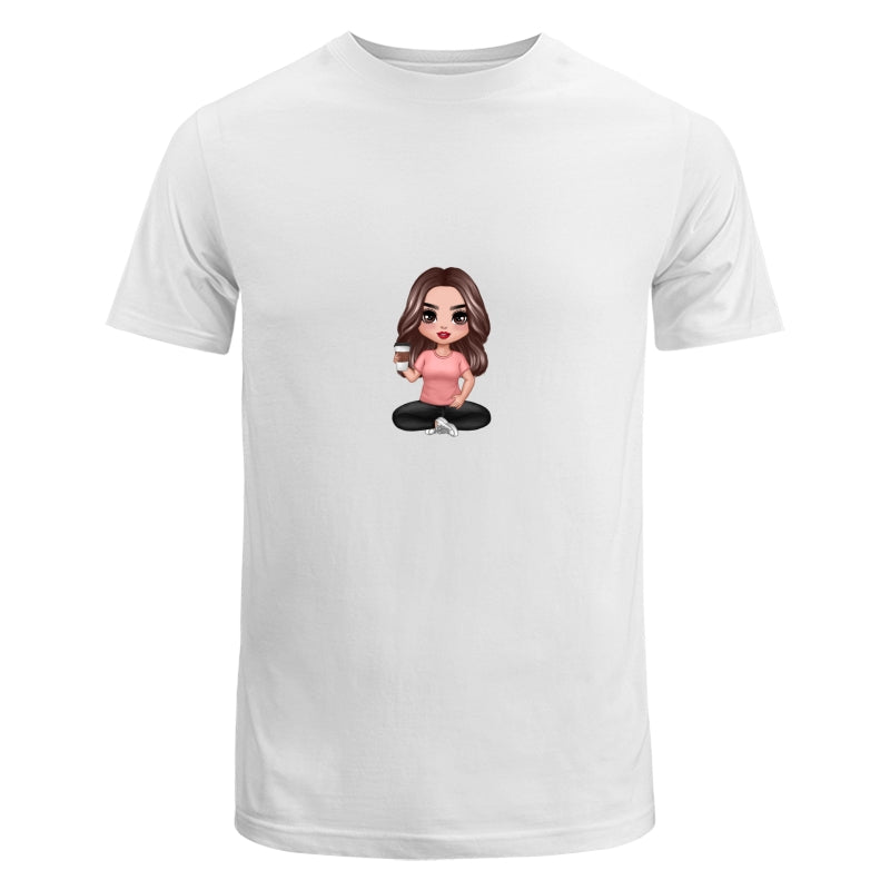 Doll Mom Sitting Dad Grandpa And Kids Hands Outline Personalized Shirt