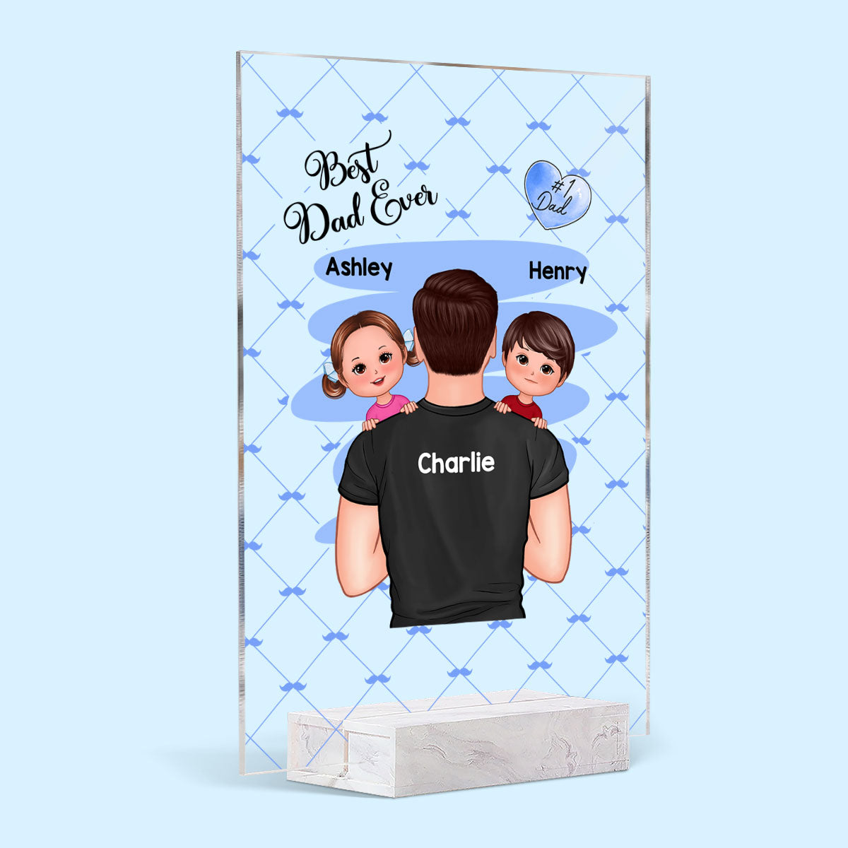 Best Dad Ever Happy Father‘s Day Personalized Acrylic Plaque