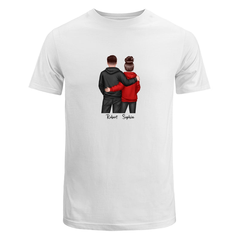 Hoodie Couple Back View Dad Grandpa And Kids Hands Outline Personalized Shirt