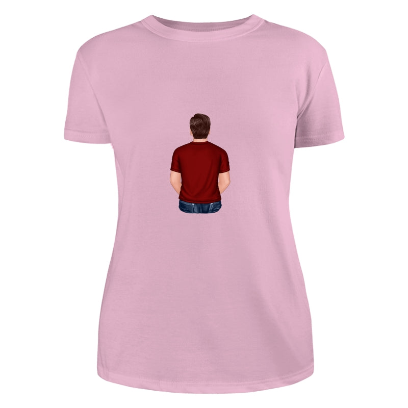 Back View Dad Mom Dad Grandpa And Kids Hands Outline Personalized Shirt