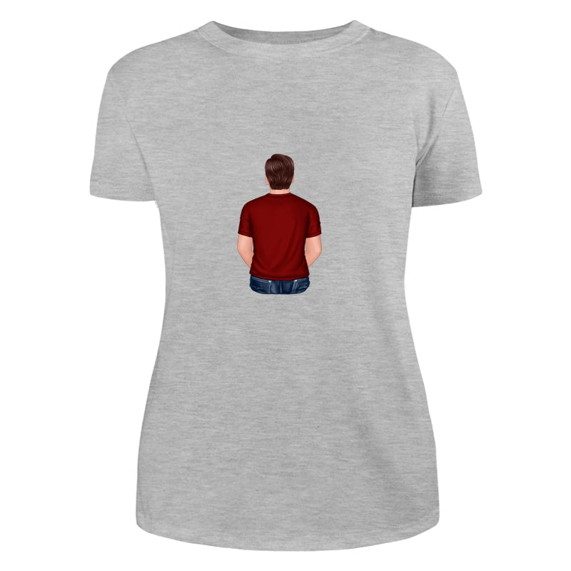 Back View Dad Mom Dad Grandpa And Kids Hands Outline Personalized Shirt