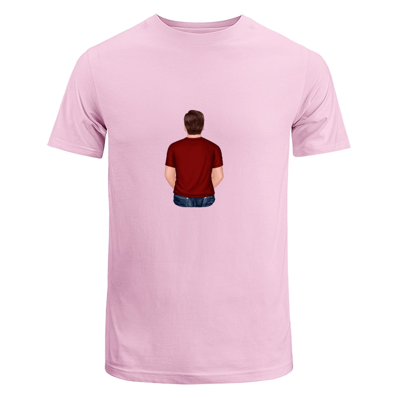 Back View Dad Mom Dad Grandpa And Kids Hands Outline Personalized Shirt