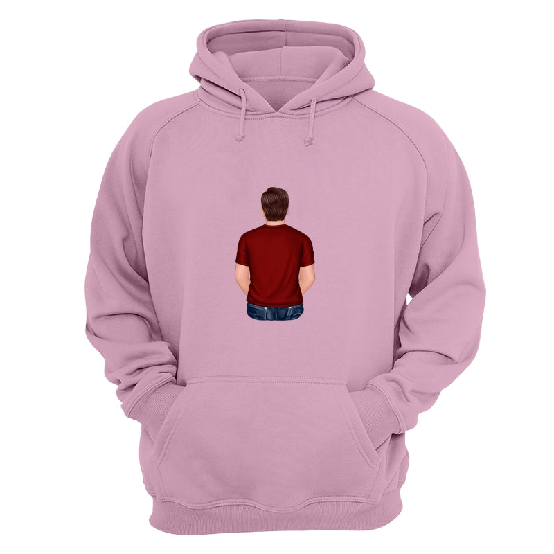 Back View Dad Mom Dad Grandpa And Kids Hands Outline Personalized Shirt