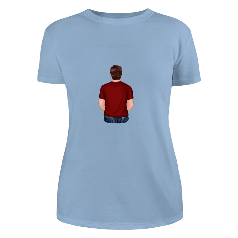 Back View Dad Mom Dad Grandpa And Kids Hands Outline Personalized Shirt