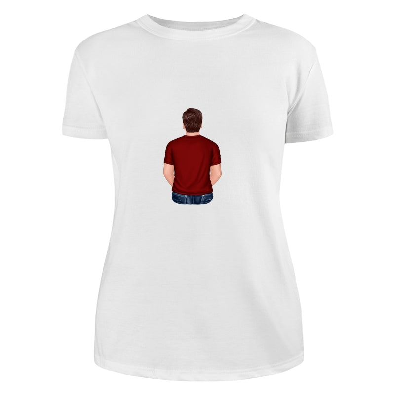 Back View Dad Mom Dad Grandpa And Kids Hands Outline Personalized Shirt