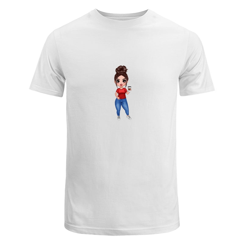 Doll Woman Standing Dad Grandpa And Kids Hands Outline Personalized Shirt