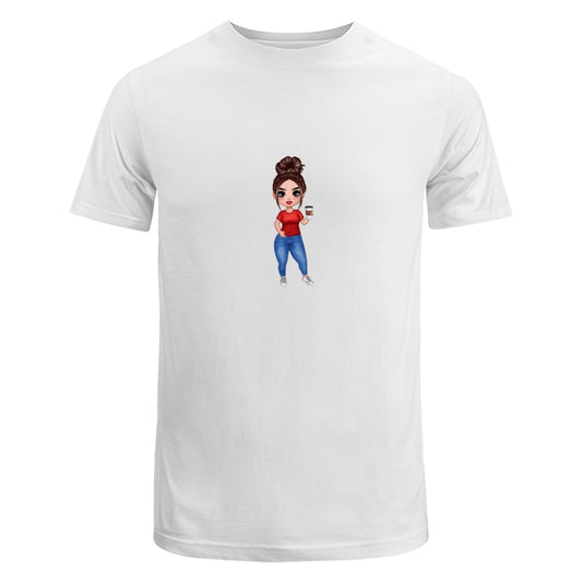 Doll Woman Standing Dad Grandpa And Kids Hands Outline Personalized Shirt