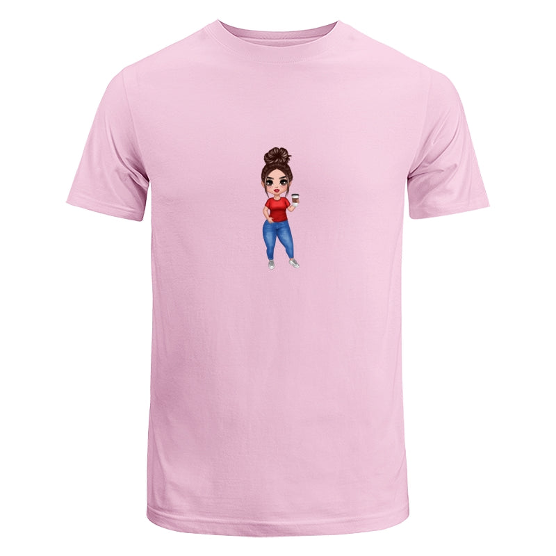 Doll Woman Standing Dad Grandpa And Kids Hands Outline Personalized Shirt