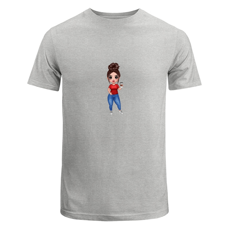 Doll Woman Standing Dad Grandpa And Kids Hands Outline Personalized Shirt