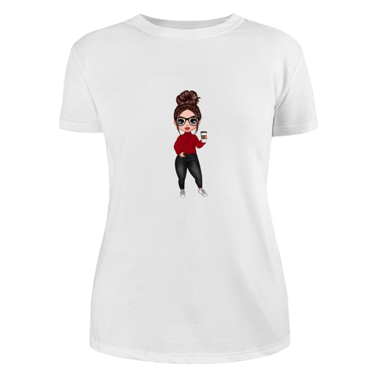 Doll Mom Standing Dad Grandpa And Kids Hands Outline Personalized Shirt