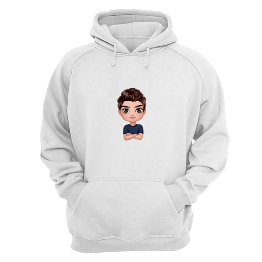 Doll Man Sitting Crossed Legs Dad Grandpa And Kids Hands Outline Personalized Shirt